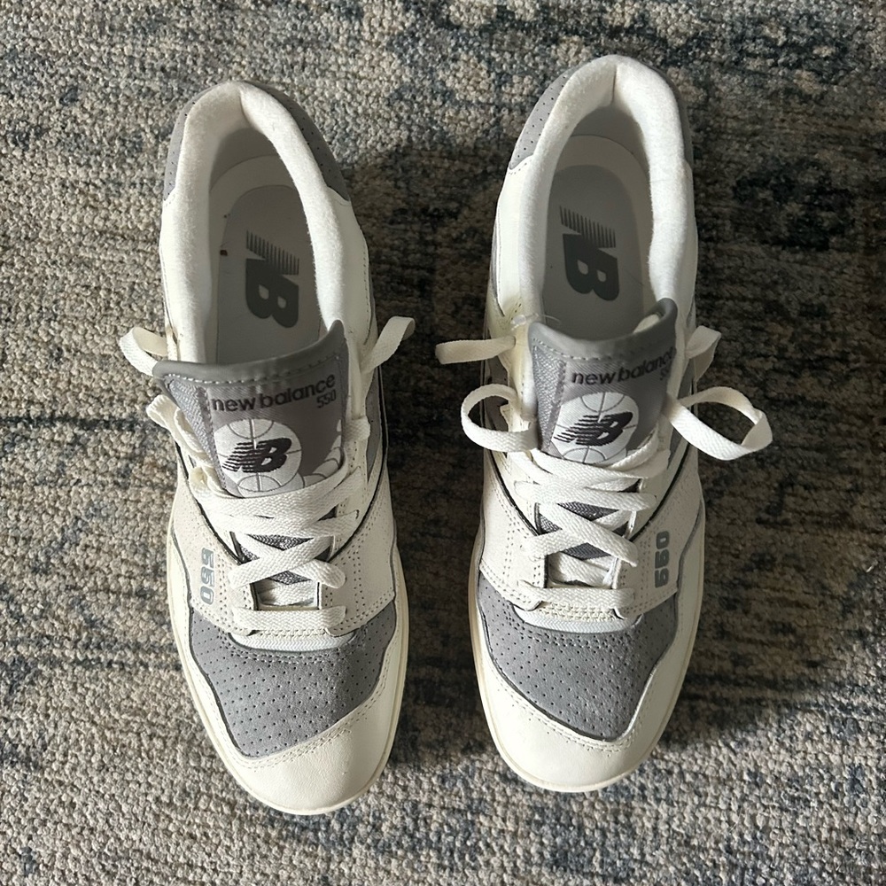 New Balance Women's Gray and Cream Sneakers